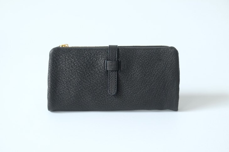 POMTATA (ポンタタ) | MEL Long Wallet (black) | 財布 ロングウォレット 国産 山羊革 牛革