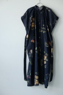 ASEEDONCLOUD | Mitsuyakusou botanical print (black)  | ドレス ワンピース アシードンクラウド 送料無料