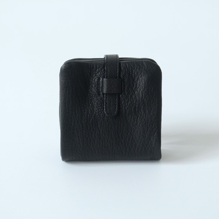 POMTATA (ポンタタ) | MEL Short Wallet (black) | ショートウォレット 財布 国産 山羊革 牛革