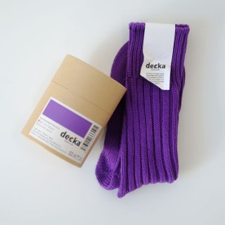 decka -quality socks- | Cased heavy weight plain socks -5th collections- (purple) | ソックス デカ 靴下