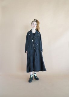 bedsidedrama (ベッドサイドドラマ) | Rider pleats coat (black) size 1 | 送料無料  ライダーズ コート レディース おしゃれ