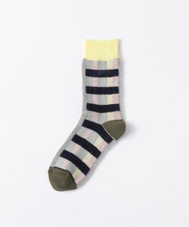 TRICOTE | チェックベロアソックス (l.gray) | 靴下 レッグウェア トリコテ かわいい 