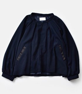 WHYTO. (ۥ磻) | Tuck qather jacket (navy) | 㥱å  ޯ