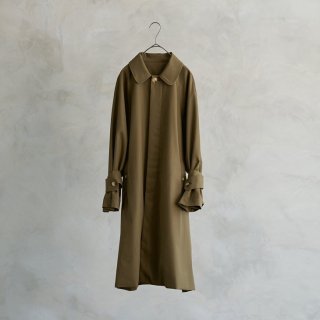the last flower of the afternoon | 夜のほとり wide balmacaan coat (olive green) | アウター コート お洒落