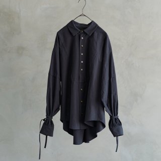 the last flower of the afternoon | ʱ Bosom shirt (ink black) | ȥåץ  ޯ