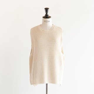 HEAVENLY (ヘブンリー) | Cotton Linen Mix Knit Vest (ivory) | ベスト トップス お洒落 