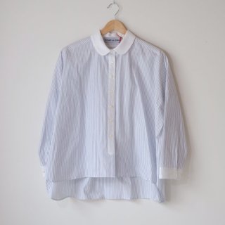 STAMP AND DIARY | クレリックラウンドカラービッグシャツ (white) | 送料無料 シャツ スタンプアンドダイアリー レディース