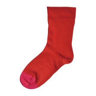 Homie (ۥߡ) | Cotton Bicolor socks (red) |  å İ ޯ