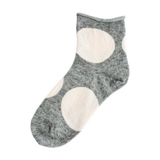 Homie (ۥߡ) | Big Dot Short Socks (Heather charcoal / off) |  å İ ޯ