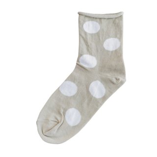 Homie (ۥߡ) | Cotton Linen Dot Socks (beige) |  å İ ޯ