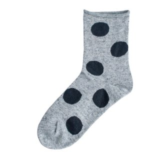 Homie (ۥߡ) | Cotton Linen Dot Socks (Heather charcoal) |  å İ ޯ
