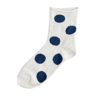 Homie (ۥߡ) | Cotton Linen Dot Socks (natural) |  å İ ޯ