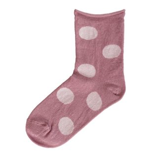 Homie (ۥߡ) | Cotton Linen Dot Socks (pink) |  å İ ޯ