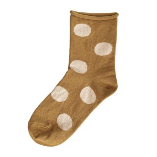 Homie (ۥߡ) | Cotton Linen Dot Socks (yellow) |  å İ ޯ
