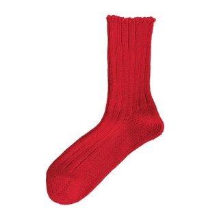 Homie (ۥߡ) | French Linen Rib Socks (red) |  å İ ޯ