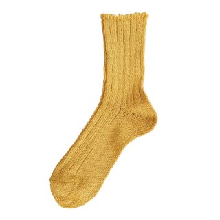 Homie (ۥߡ) | French Linen Rib Socks (yellow) |  å İ ޯ