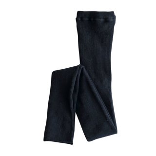 Homie (ۥߡ) | Cotton Linen Rib Leggings (black) | 쥮 ץ ޯ
