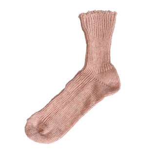 Homie (ۥߡ) | Linen Short Socks (pink) | å ץ ޯ