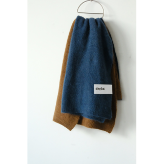 decka -clothing- | Knitted Scarf | Bicolor (bluebrown) 45x180cm | ǥ ˥åȥ ޥե顼 Х顼