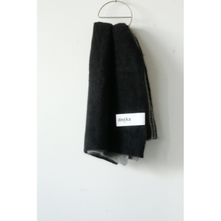 decka -clothing- | Knitted Scarf | Bicolor (blackgray) 45x180cm | ǥ ˥åȥ ޥե顼 Х顼