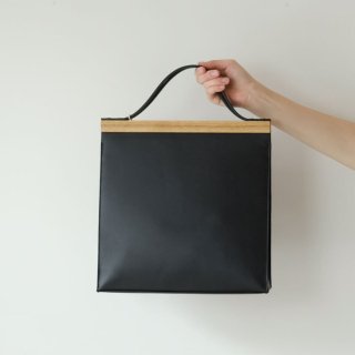yuruku (륯) | Clap Wood Square Hand Bag L (black) | ϥɥХå  쥶