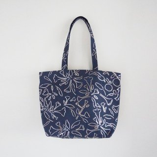 【SALE 20%オフ】canako inoue | garden / 〔usual 〕TOTE bag (navy) | バッグ お洒落 