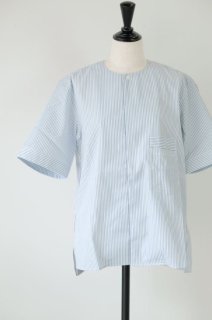 ASEEDONCLOUD | Handwerker | HW short sleeve shirt  (light blue) S size | ストライプ トップス   送料無料