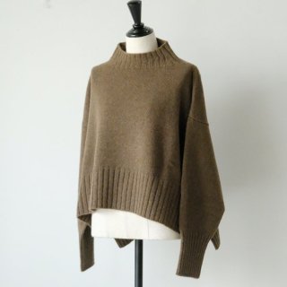 FACTORY (ファクトリー) | ショート丈ワイド Sweater (brown) | トップス セーター 秋冬シンプル お洒落
