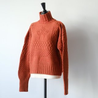 ASEEDONCLOUD | Cable sweater (red)  |  トップス ニット 送料無料 シンプル お洒落