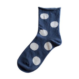 Homie (ۥߡ) | Cotton Linen Dot Socks (blue) |  å İ ޯ