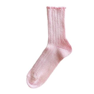 Homie (ۥߡ) | French Linen Rib Socks (light pink) |  å İ ޯ