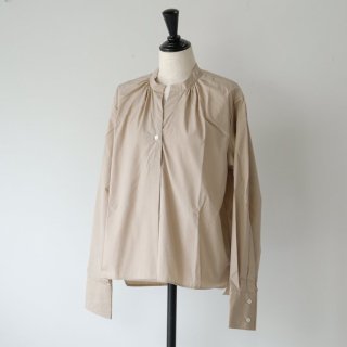 amne (アンヌ) | PIMA skipper blouse (beige) | size 2 トップス ブラウス シンプル