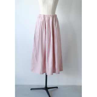 HEAVENLY (إ֥꡼) | 9x9 Heavy Linen Tuck Skirt (light pink) | ̵ ܥȥॹ 