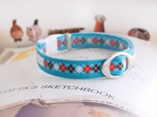 アーガイルチェック(パープル)わんちゃん猫ちゃん用首輪 Hana様専用、ハロウィン(パープル①)わんちゃん猫ちゃん用首輪