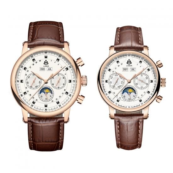 美品　LOBOR HERITAGE COLLECTION 42 美品 LOBOR HERITAGE COLLECTION 42 HERITAGE CANTERBURY BROWN 42mm