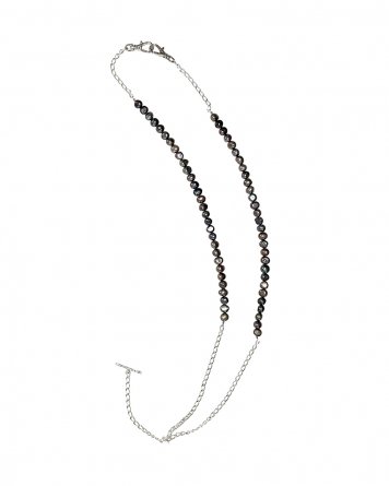 KIJIMA TAKAYUKI × Preek Hat cord necklace(Black pearl)