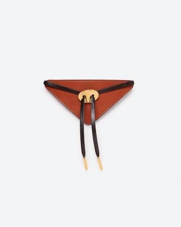 x ED ROBERT JUDSON TRIANGLE BARETTE(L.BROWN)
