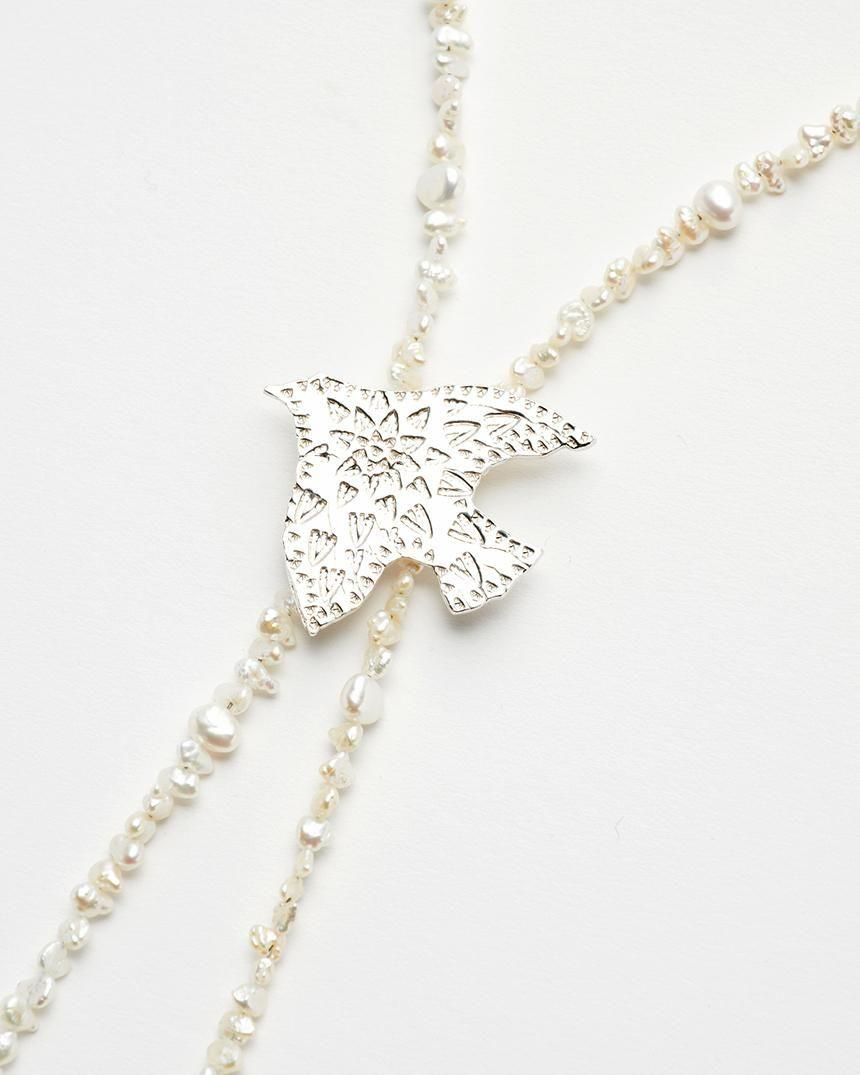 PREEK × KIJIMA TAKAYUKI CORD TIE NECKLACE(PEARL) - キジマ