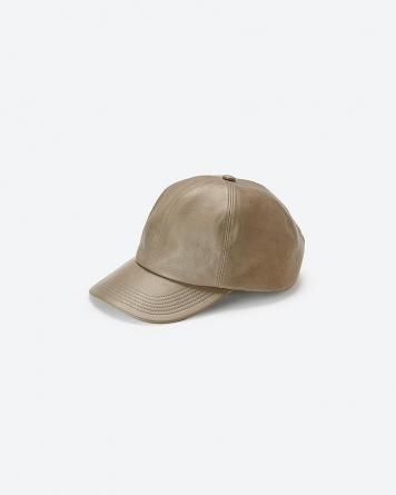 x KARL DONOGHUE LAMBSKIN 6PANEL CAP(No.EXKD252901)GREIGE
