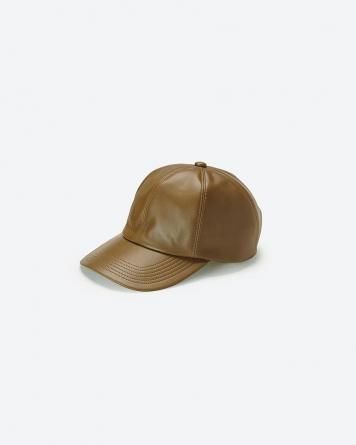 x KARL DONOGHUE LAMBSKIN 6PANEL CAP(No.EXKD252901) KHAKI