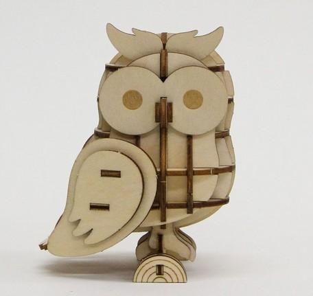 彫刻されたフクロウ - 木製ジグソーパズル – Crafthub Japan