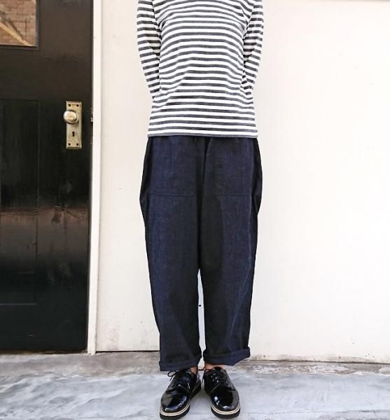 MANUAL ALPHABET DENIM UTILITY EASY PANTS INDIGO
