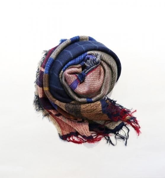 tamaki niime roots shawl middle wool×cotton