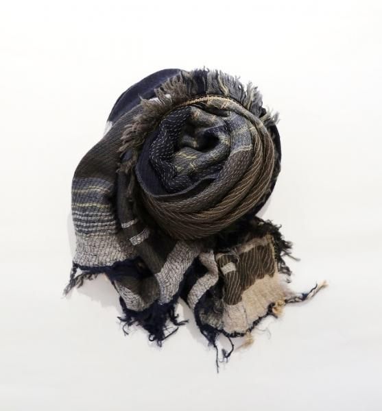 tamaki niime roots shawl middle wool×cotton