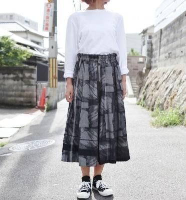 tamaki niime wide pants short cotton