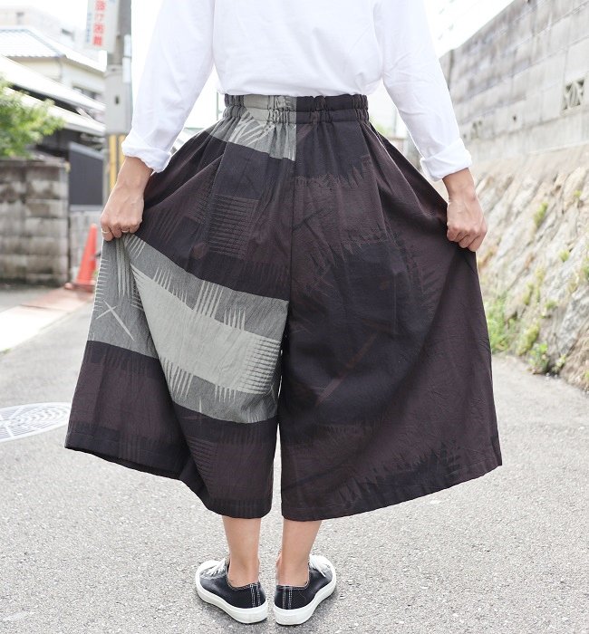 tamaki niime wide pants short cotton