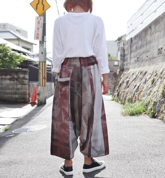 tamaki niime tarun pants ウール 変形サルエルパンツ約64100cm