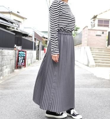 YARRA ロングプリーツスカート