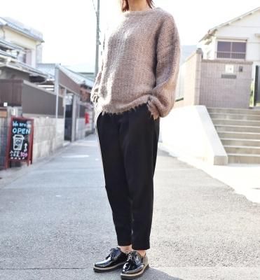 ichi アゼ編みニットプルオーバー(GRAY/MOCHA/BLACK)