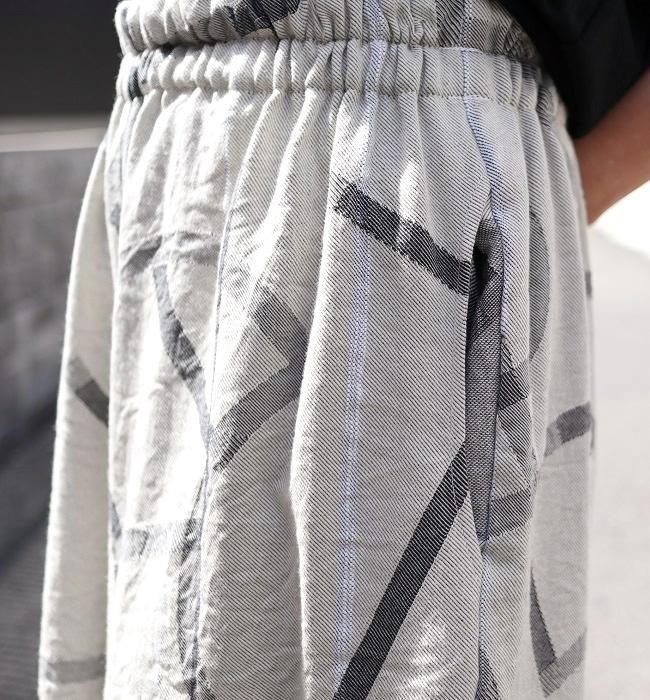 tamakiniime　sen short 　ワイドパンツ tamaki niime(タマキ ニイメ) sen(セン) short GY BK cotton100